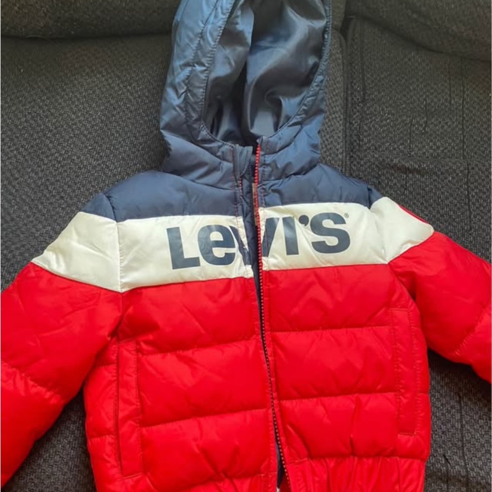 Levi's Red and Navy Hooded Jacket